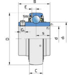 Rulment LE 206 2F - imagine 2