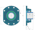 Lagăr cu rulment LESQFS 212 TDT.H - imagine 2