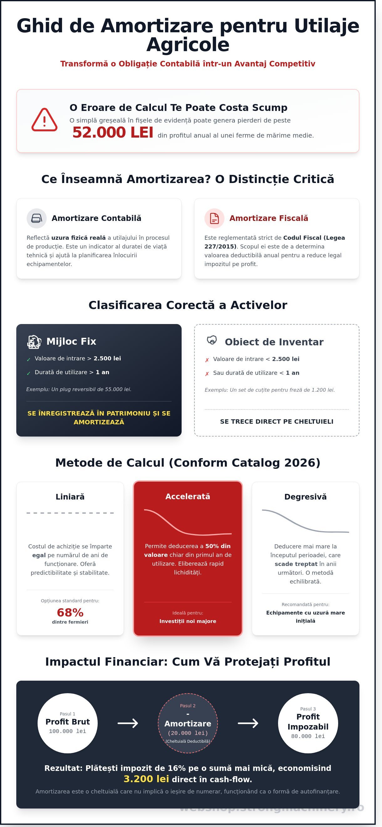 Amortizarea Utilajelor Agricole: Ghid Tehnic și Fiscal pentru Fermieri în 2026