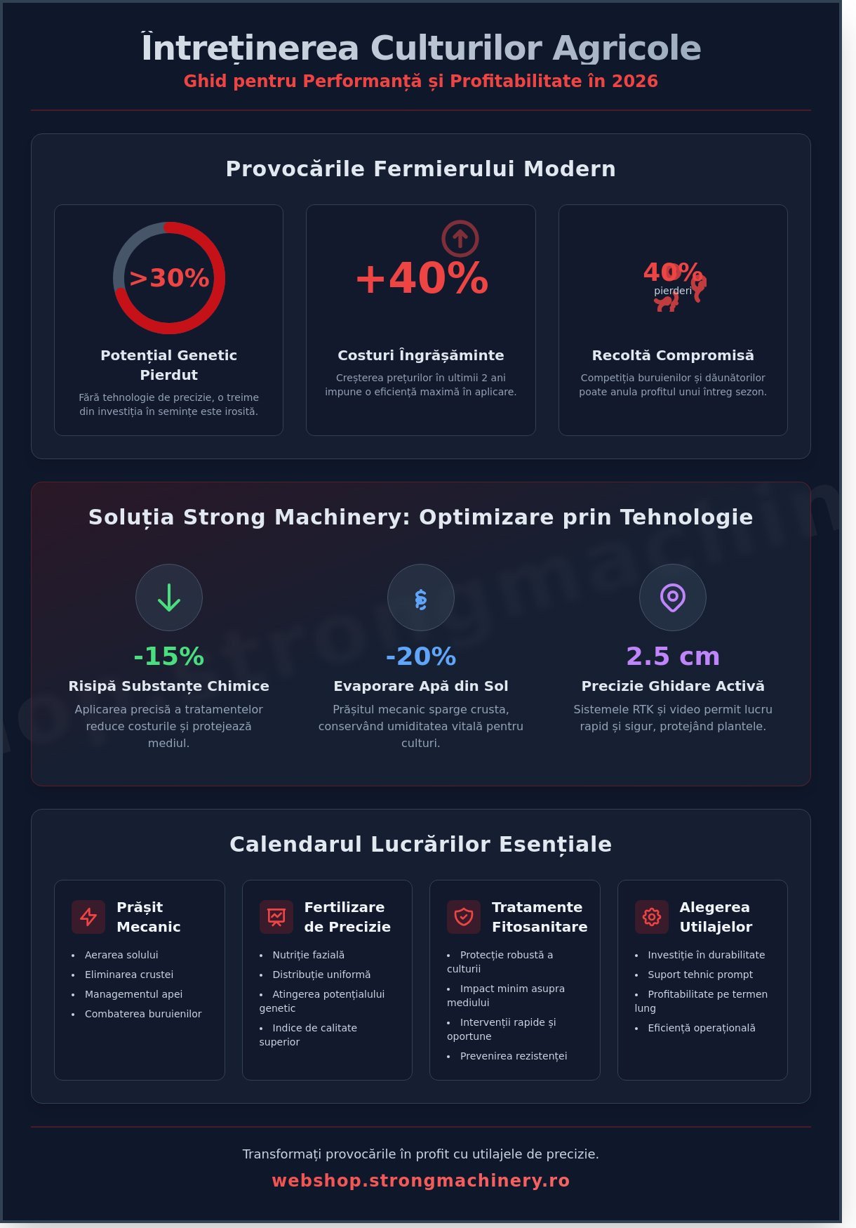 Ghid Complet: Întreținerea Culturilor Agricole pentru Productivitate Maximă în 2026