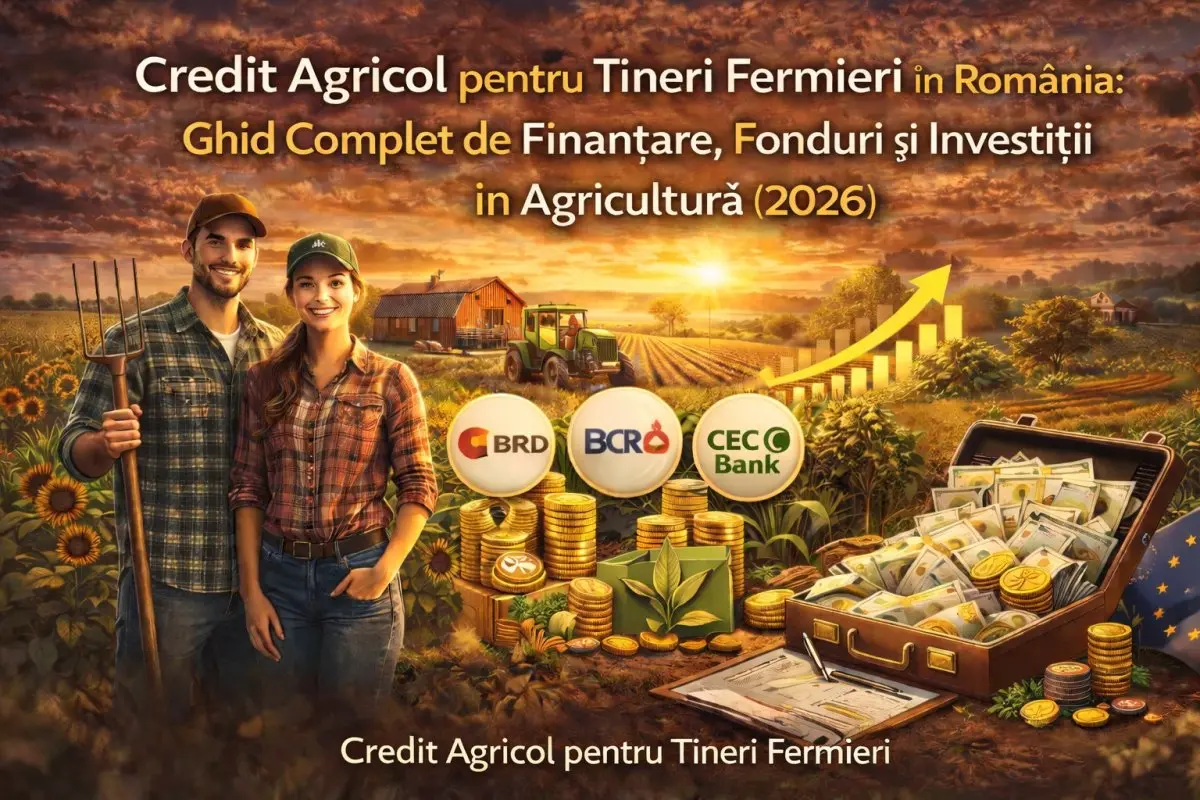 Credit Agricol pentru Tineri Fermieri în România: Ghid Complet de Finanțare, Fonduri și Investiții în Agricultură (2026)