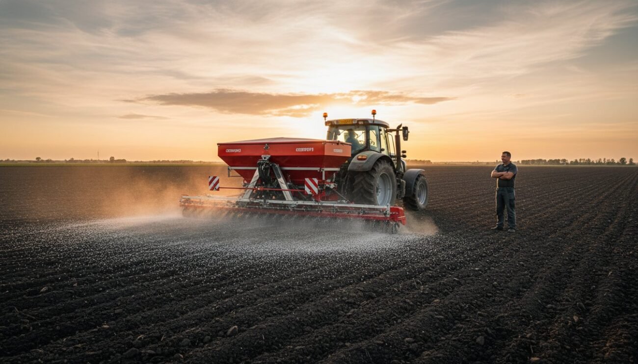 Mașină de împrăștiat îngrășăminte: Ghid Complet de Achiziție pentru Fermieri în 2026