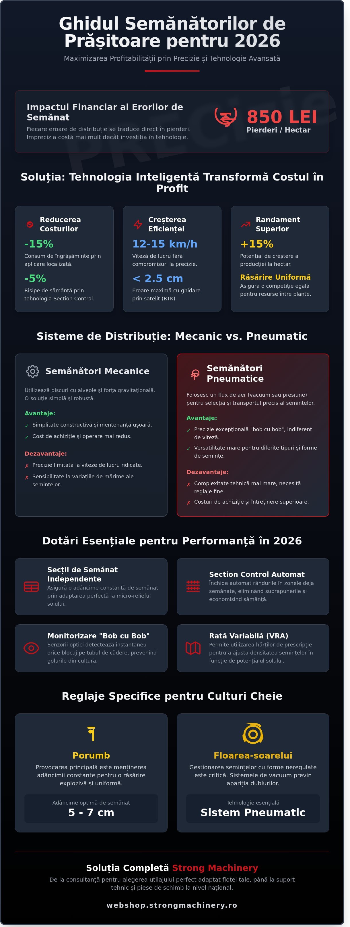 Semănători de Prășitoare 2026: Ghid de Achiziție și Top Tehnologii pentru Performanță