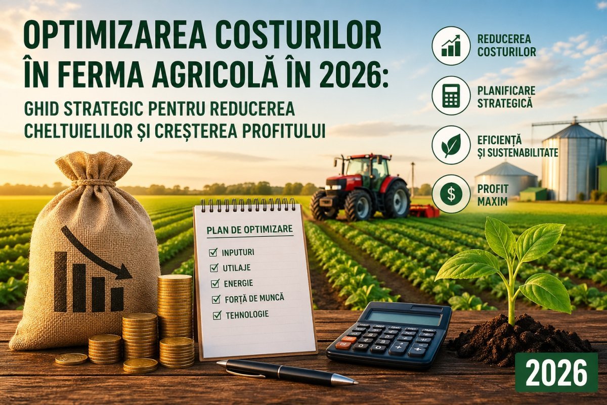 Optimizarea costurilor în ferma agricolă: Ghid strategic pentru 2026