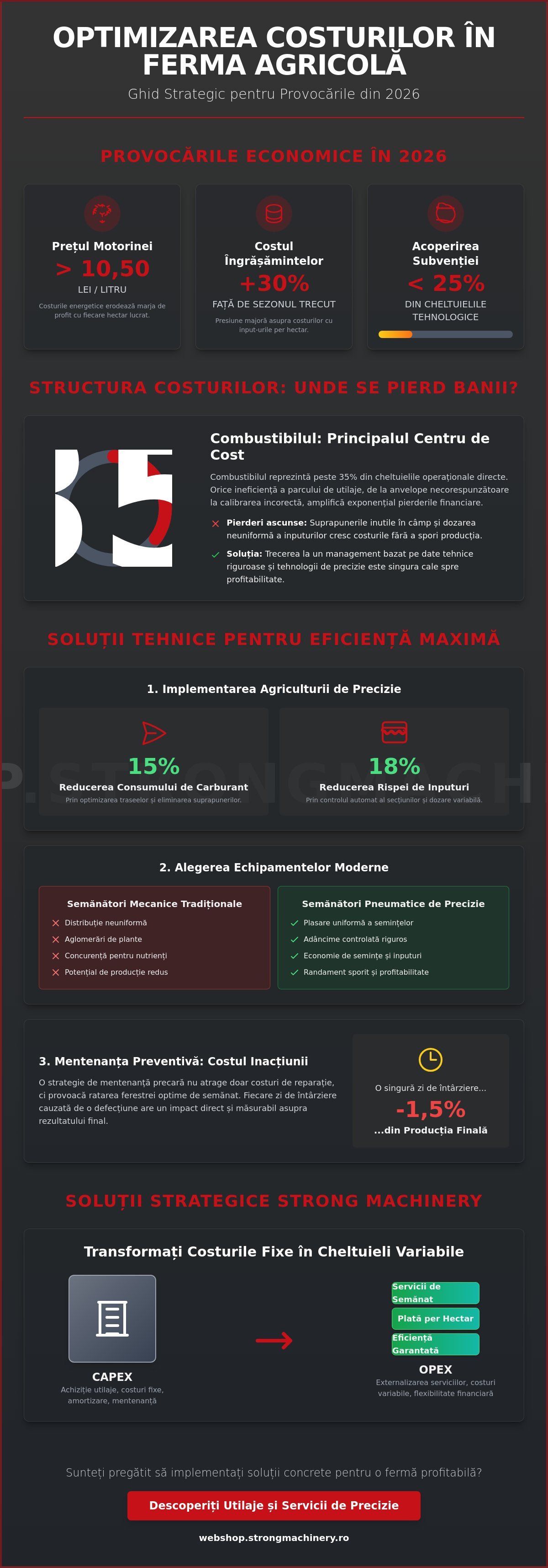 Optimizarea costurilor în ferma agricolă: Ghid strategic pentru 2026