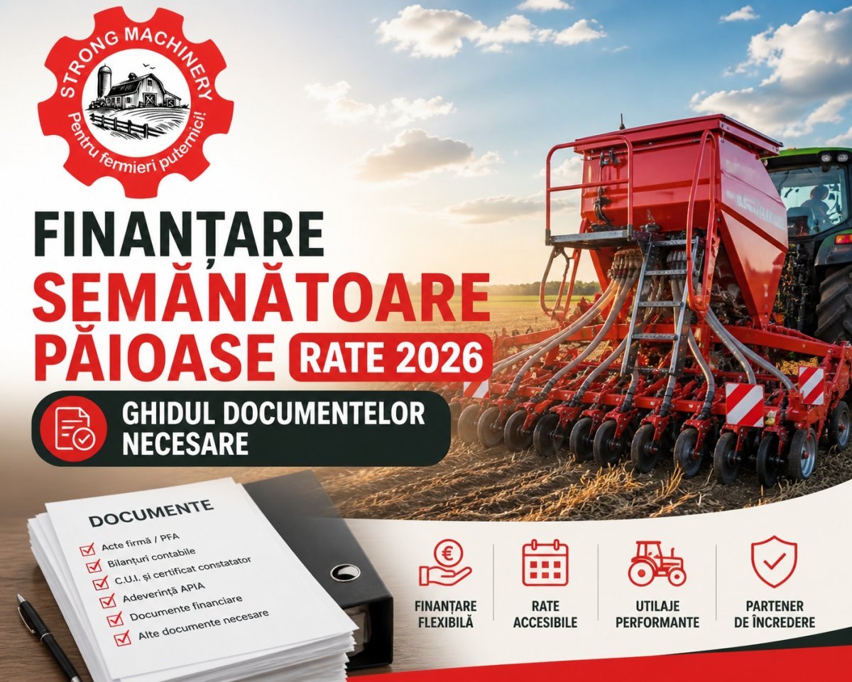 Finanțare semănătoare păioase rate 2026: Ghidul documentelor necesare