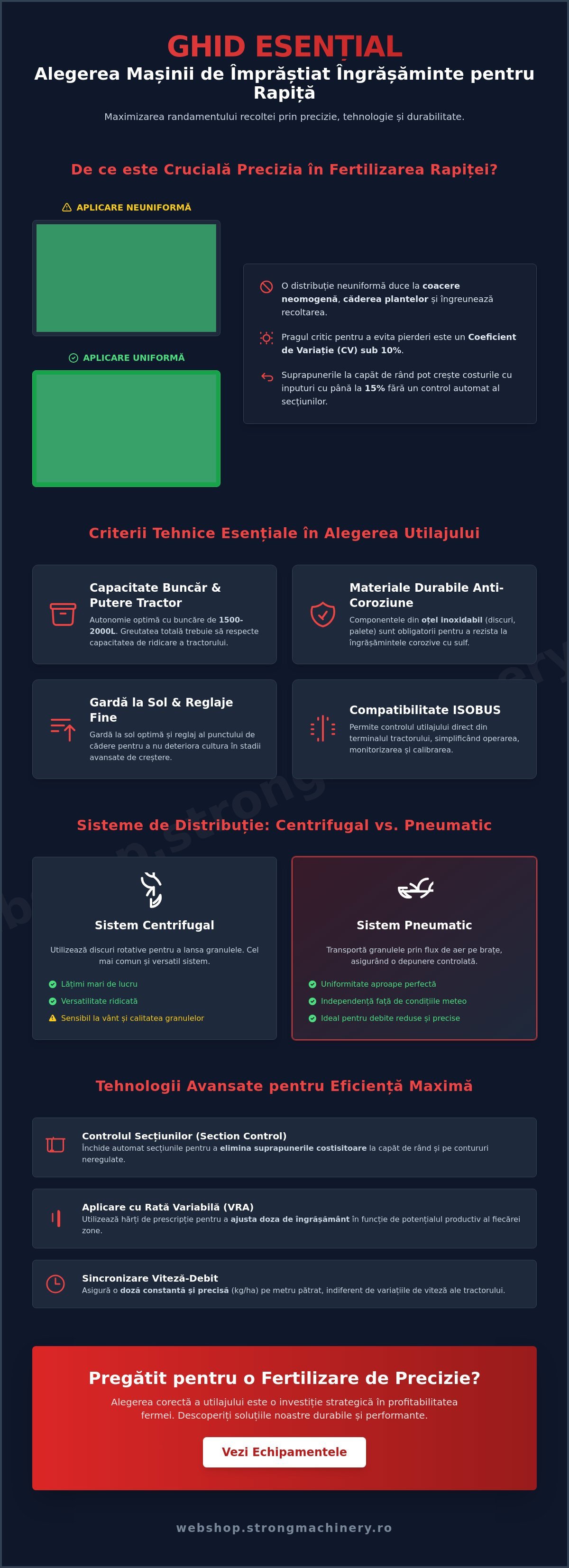 Ghid Complet 2026: Alegerea mașinii de împrăștiat îngrășăminte pentru rapiță