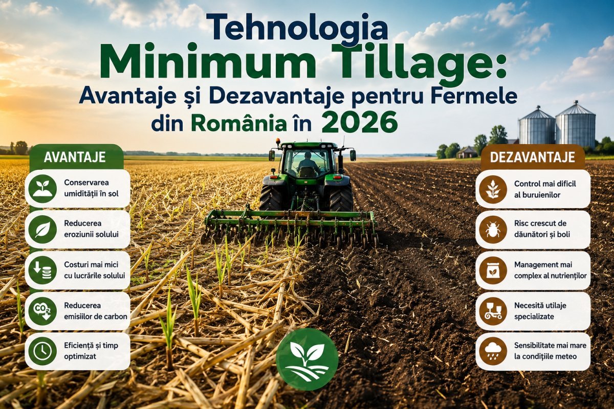 Tehnologia Minimum Tillage: Avantaje și Dezavantaje pentru Fermele din România în 2026