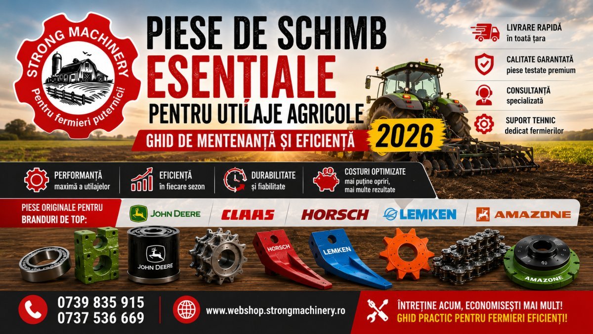 Piese de schimb esențiale pentru utilaje agricole: Ghid de mentenanță și eficiență 2026