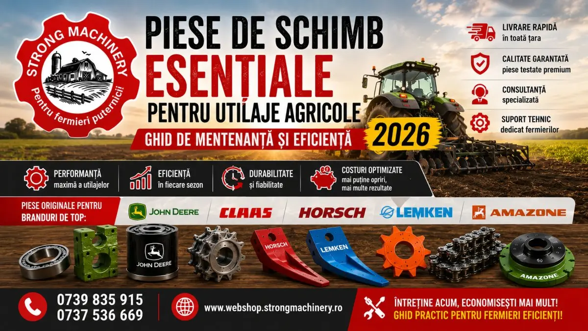 Piese de schimb esențiale pentru utilaje agricole: Ghid de mentenanță și eficiență 2026