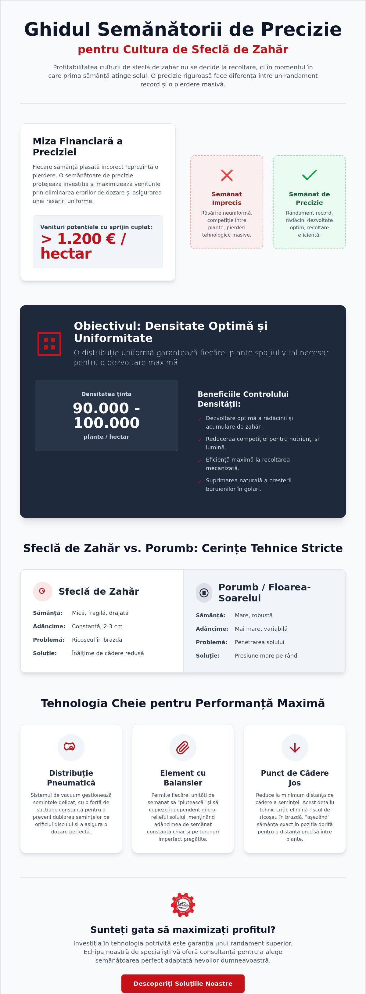 Semănătoare de precizie pentru sfeclă de zahăr: Tehnologii și ghid de selecție 2026