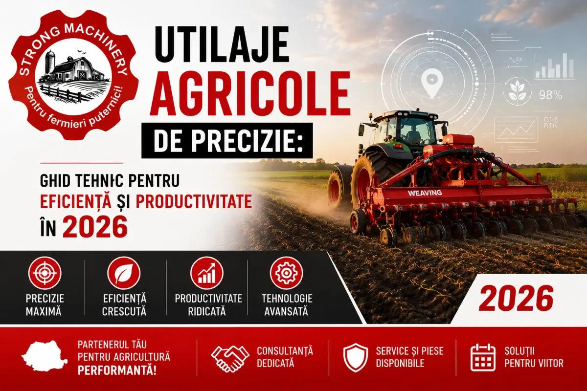 Utilaje Agricole de Precizie: Ghid Tehnic pentru Eficiență și Productivitate în 2026