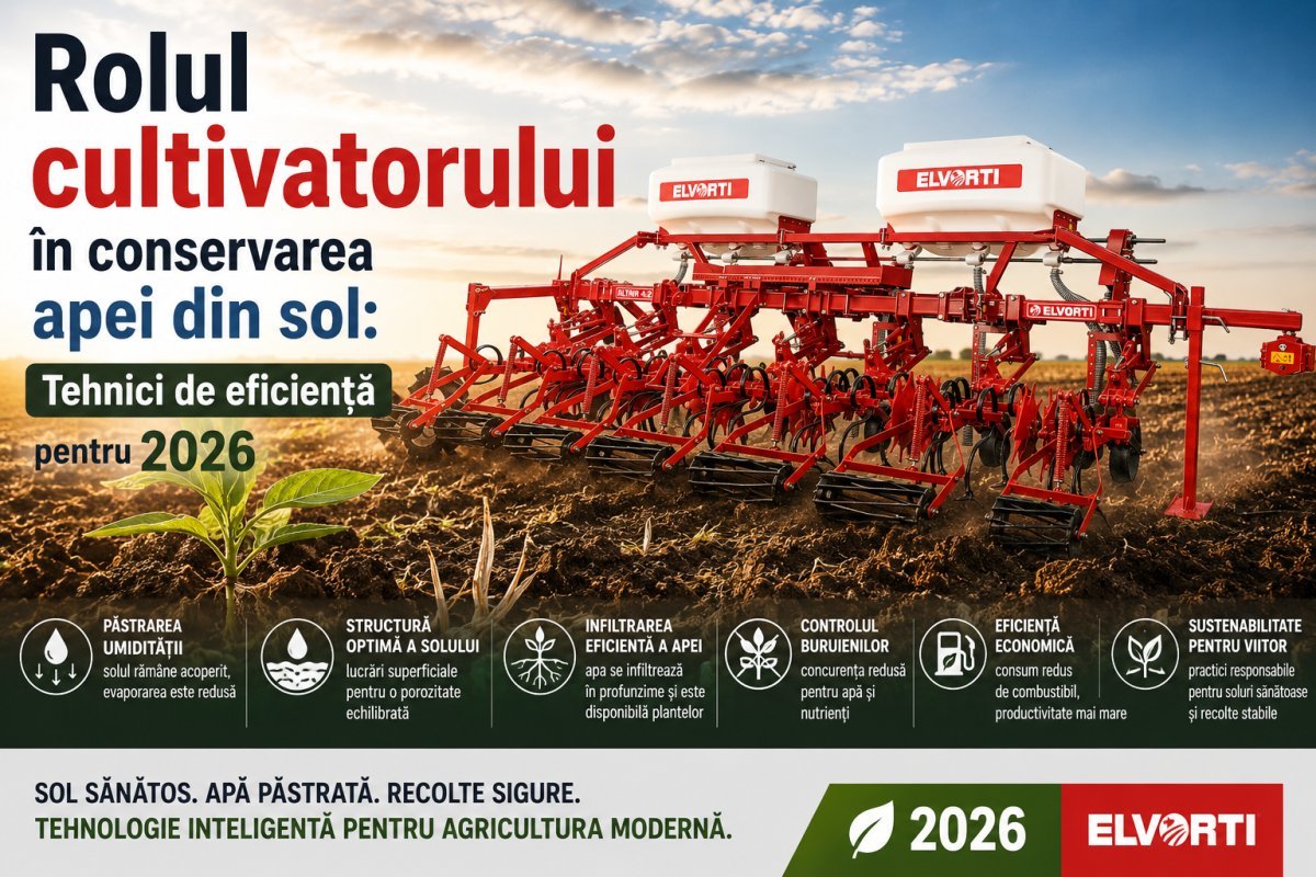 Rolul cultivatorului în conservarea apei din sol: Tehnici de eficiență pentru 2026
