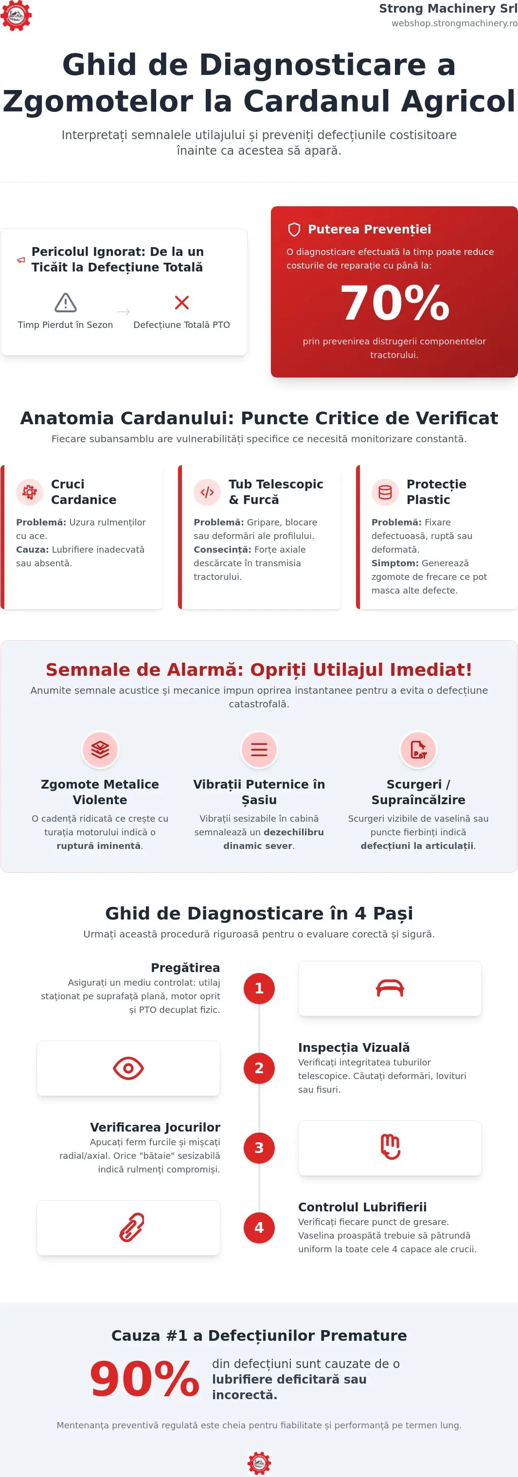 Diagnosticare zgomote ciudate la cardan: Ghid tehnic pentru fermieri
