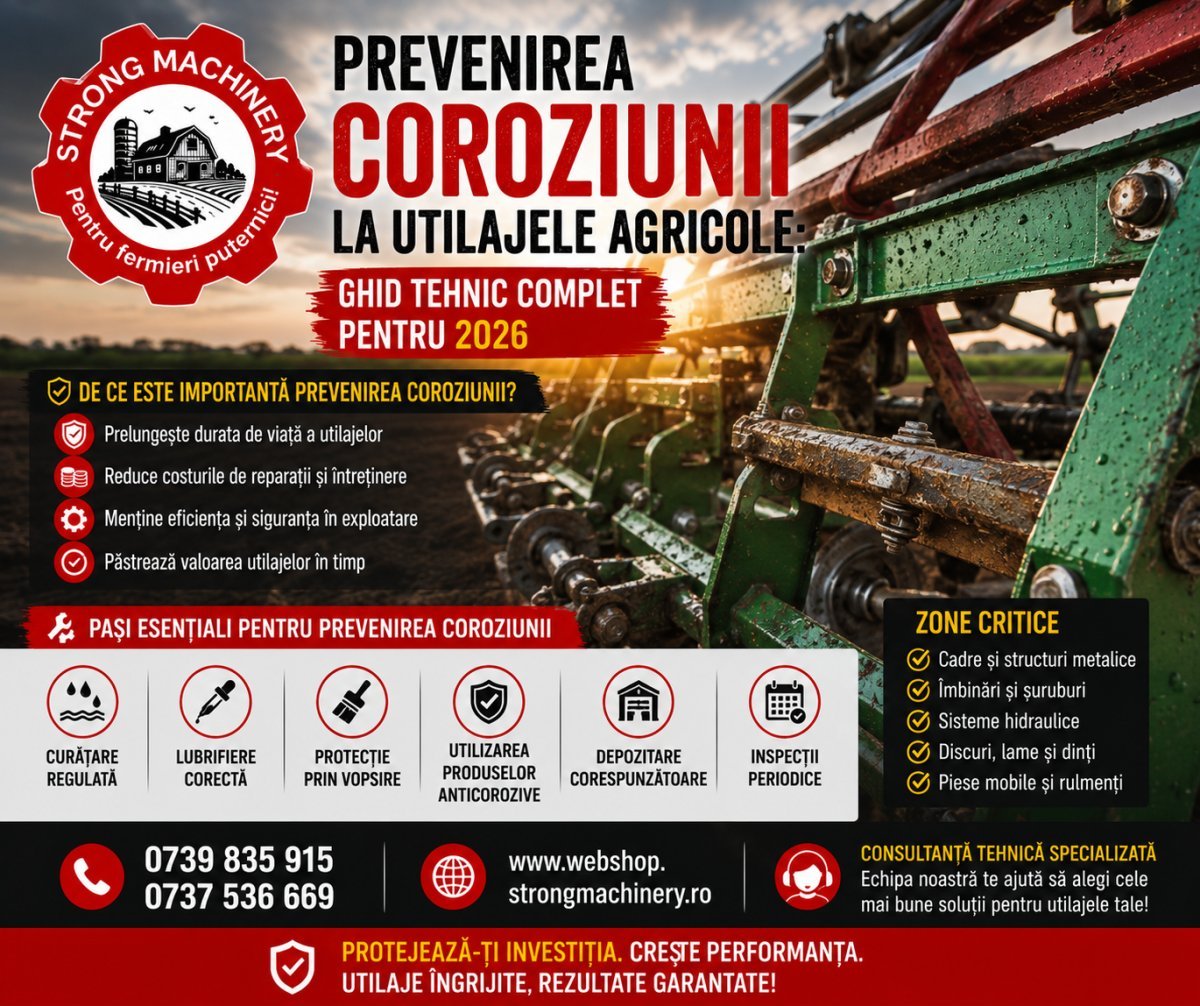 Prevenirea coroziunii la utilajele agricole: Ghid tehnic complet pentru 2026