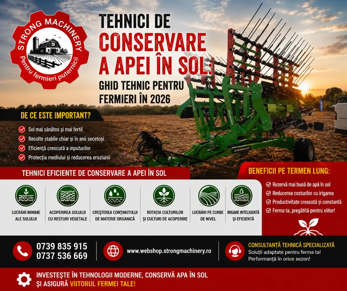 Tehnici de conservare a apei în sol: Ghid tehnic pentru fermieri în 2026