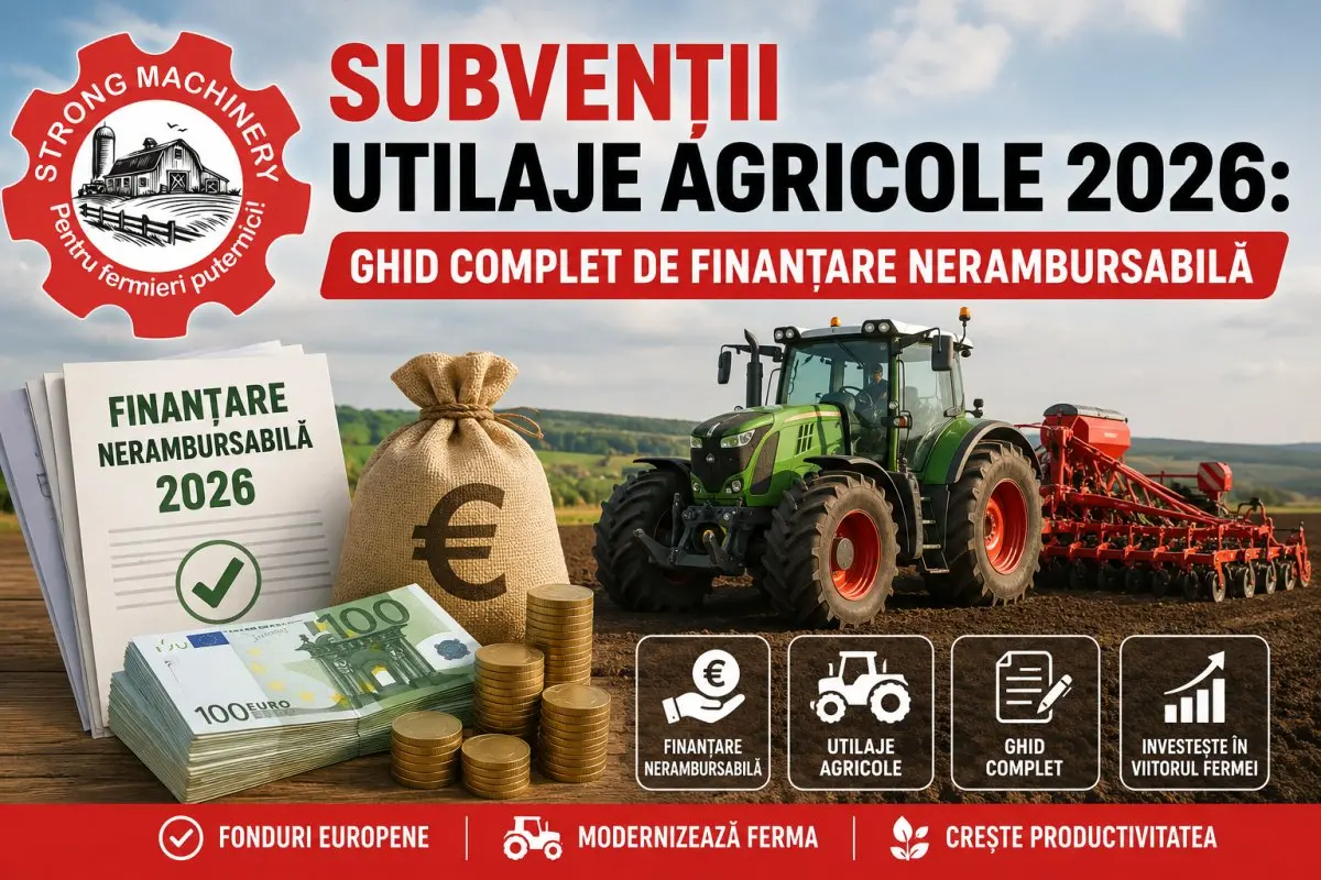 Subvenții Utilaje Agricole 2026: Ghid Complet de Finanțare Nerambursabilă
