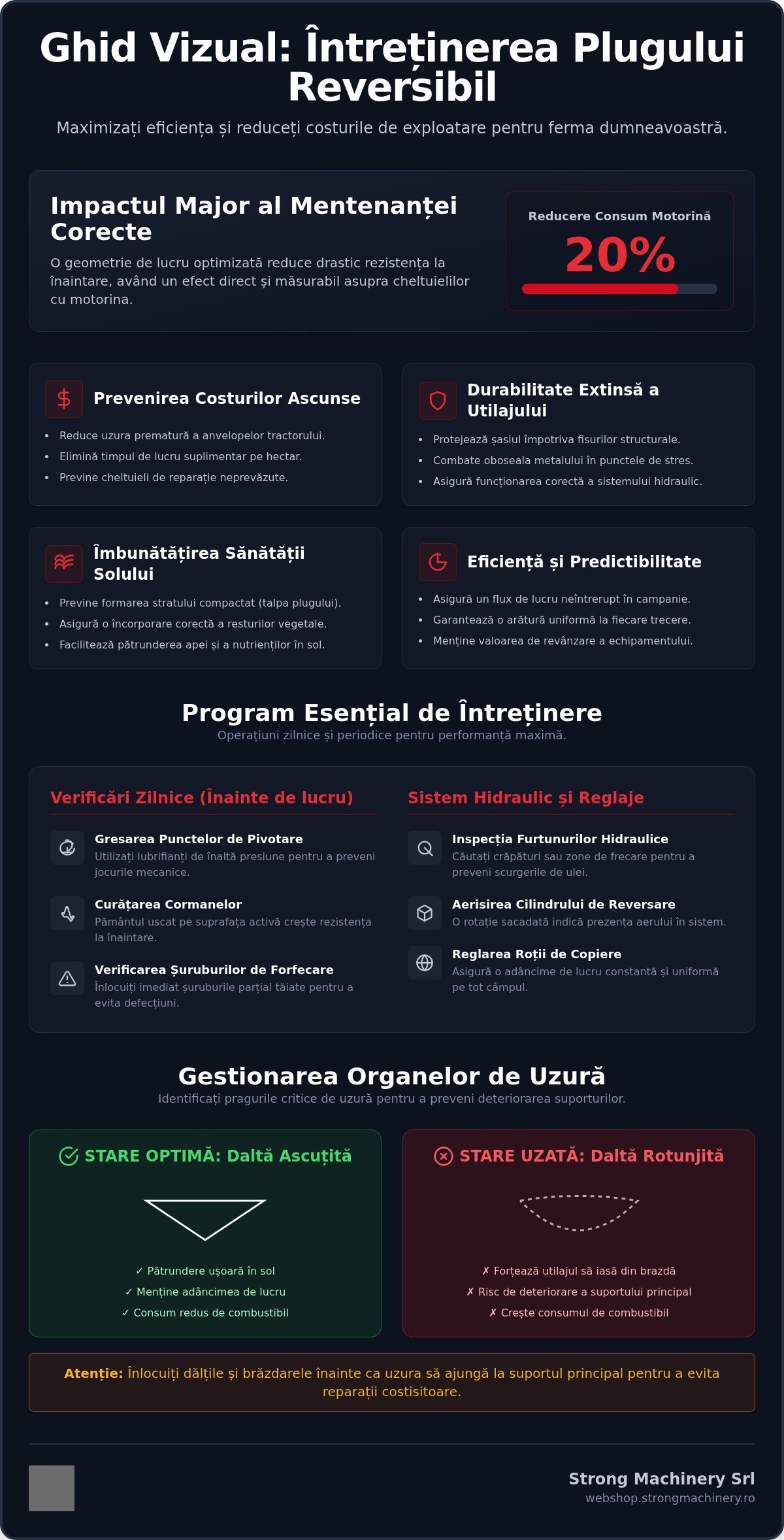 Întreținere plug reversibil: Ghid tehnic pentru eficiență și durabilitate în 2026