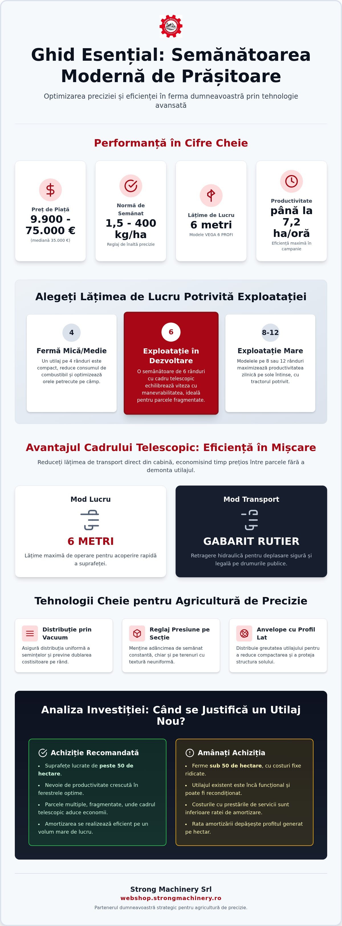 Semănătoare de prășitoare: Catalog 2026, prețuri și specificații tehnice