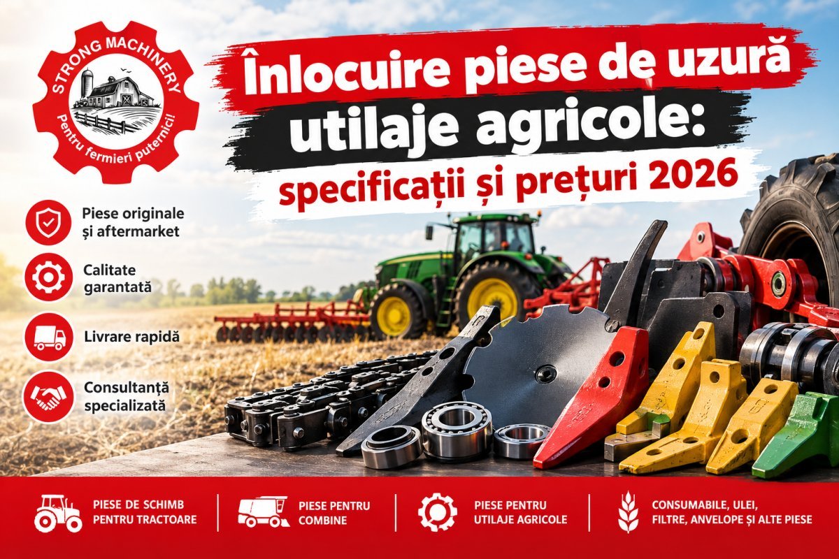 Înlocuire piese de uzură utilaje agricole: specificații și prețuri 2026