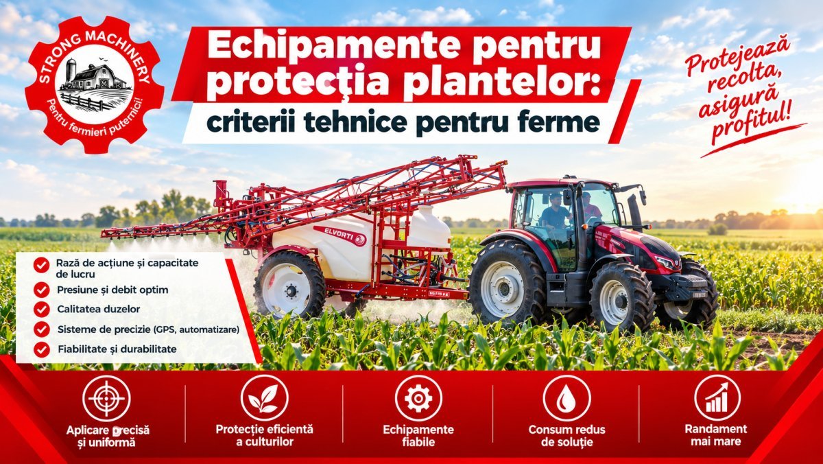 Echipamente pentru protecția plantelor: criterii tehnice pentru ferme