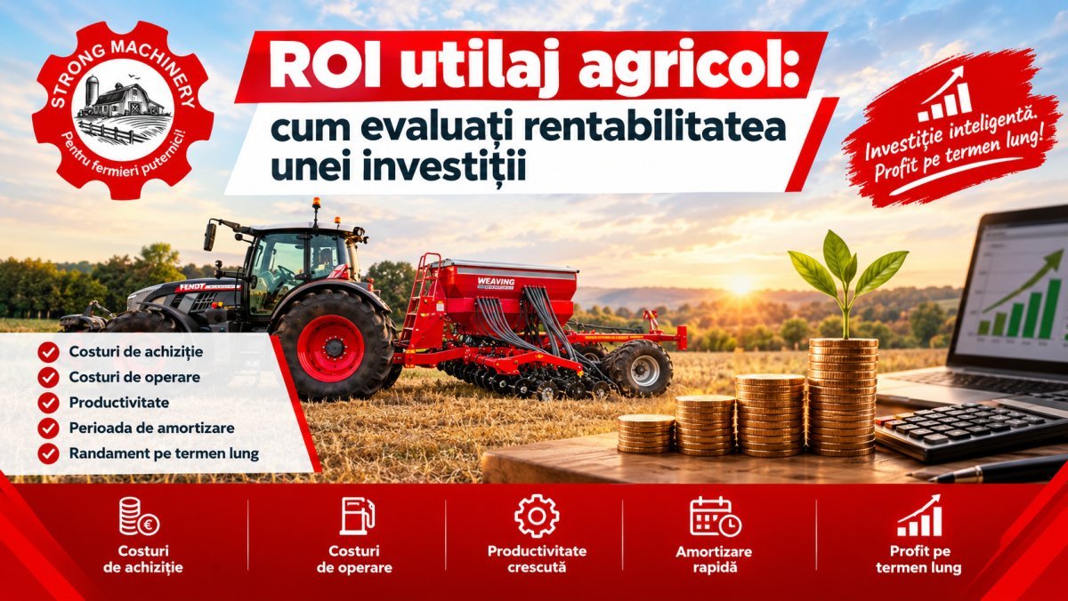 ROI utilaj agricol: cum evaluați rentabilitatea unei investiții