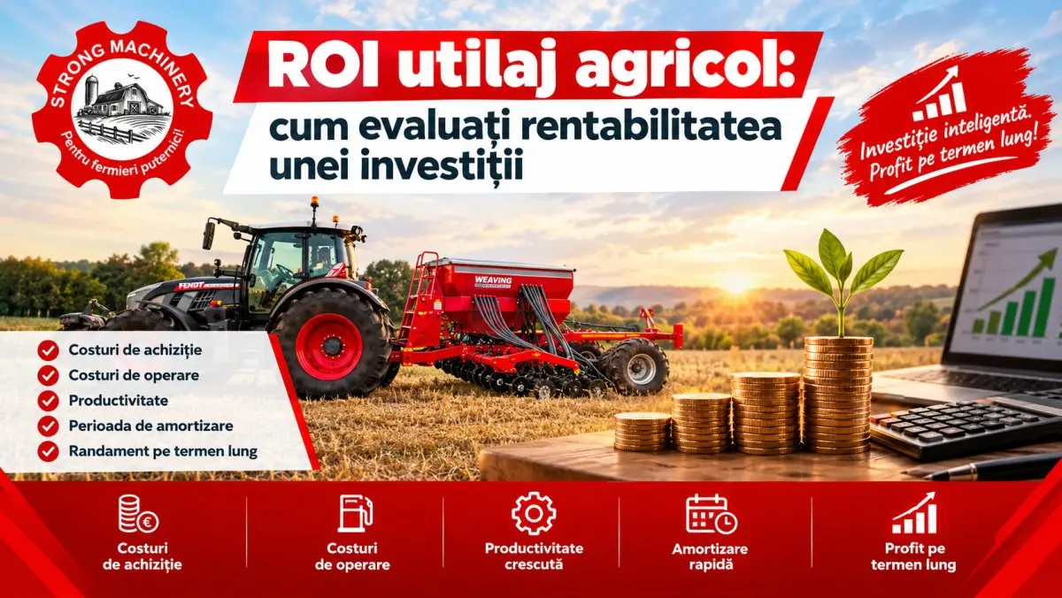 ROI utilaj agricol: cum evaluați rentabilitatea unei investiții