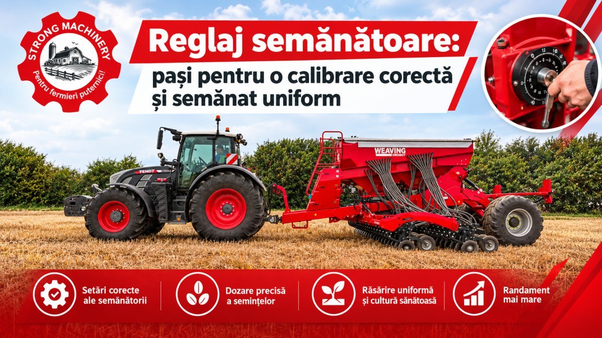 Reglaj semănătoare: pași pentru o calibrare corectă și semănat uniform