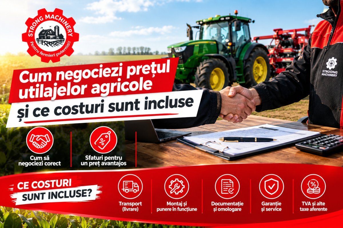Cum negociezi prețul utilajelor agricole și ce costuri sunt incluse