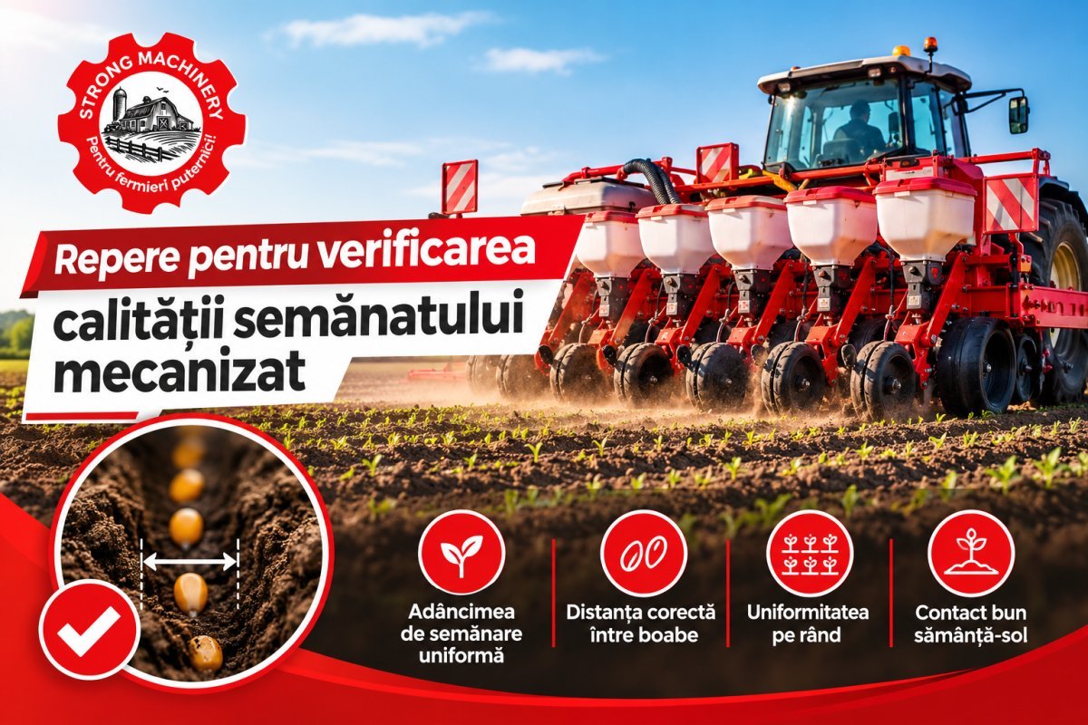 Repere pentru verificarea calității semănatului mecanizat